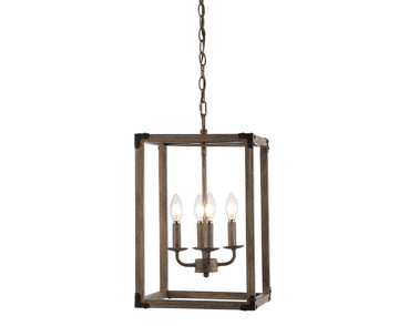 Magnolia Adjustable Iron Rustic Farmhouse LED Pendant - JONATHAN Y